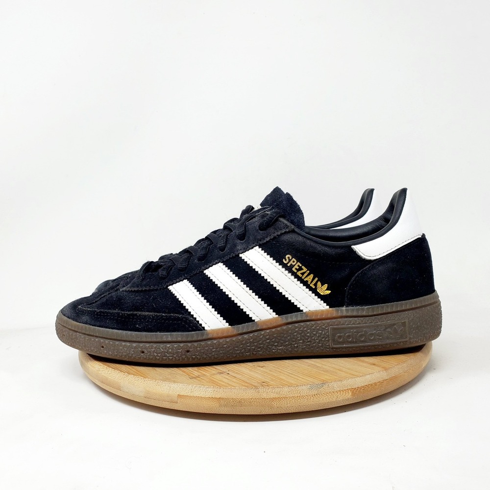 Adidas Handball Spezial Shoes Womens 6.5 Black Suede Gum Indoor Court Sneaker